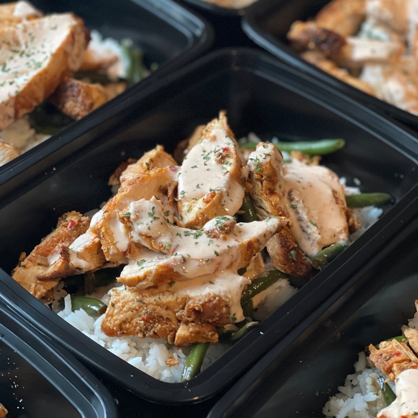 B. Cajun Garlic Chicken And Lemon Parm Rice